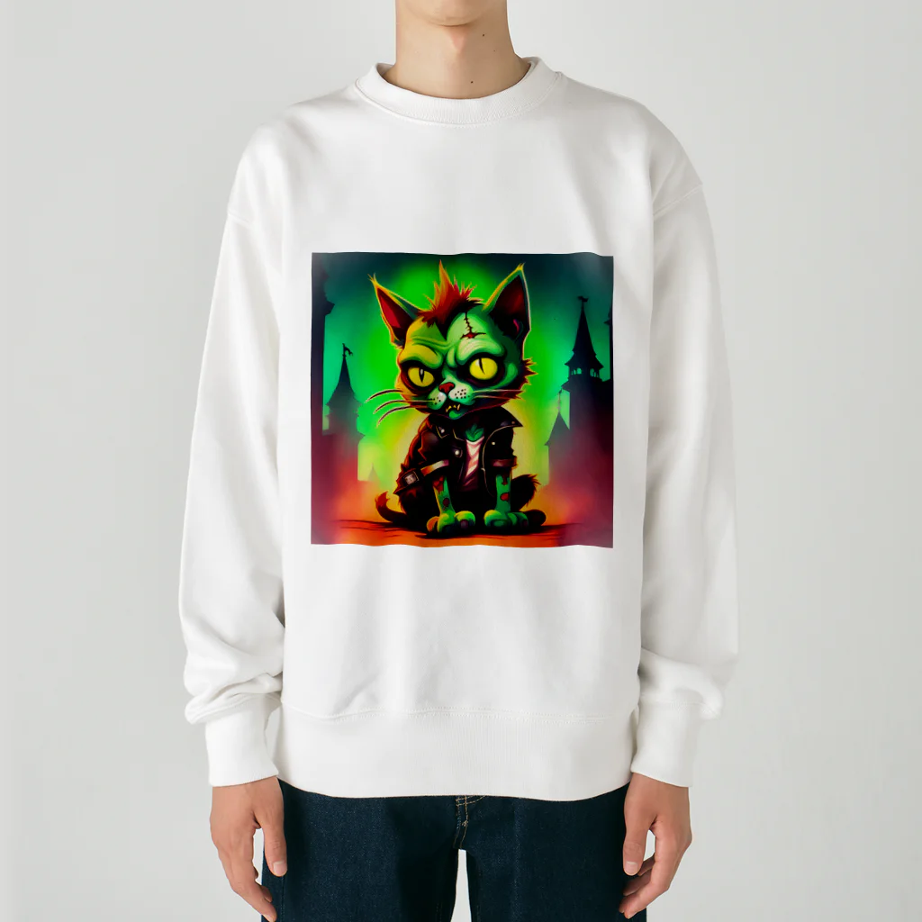 ＳＰＹＤＥＲＬＥＧＳのヤサグレＰＵＮＫＳＣＡＴ Heavyweight Crew Neck Sweatshirt