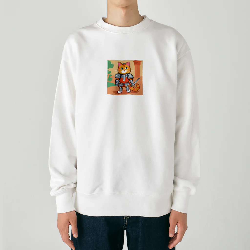 人生Storeの勇者猫 Heavyweight Crew Neck Sweatshirt