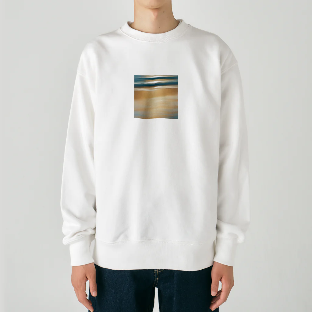 moribouの海岸線のイラストグッズ Heavyweight Crew Neck Sweatshirt