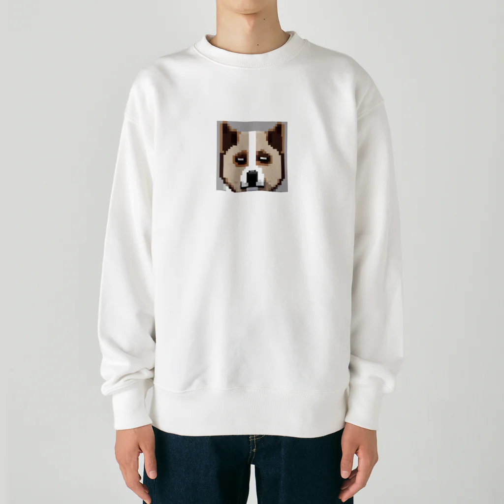 たるほのお店のピクセルアートのかわいい秋田犬 Heavyweight Crew Neck Sweatshirt