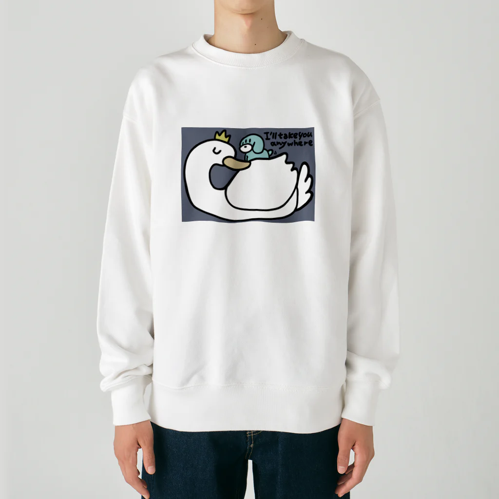 千代紙商店のどこにでも連れていくよ Heavyweight Crew Neck Sweatshirt