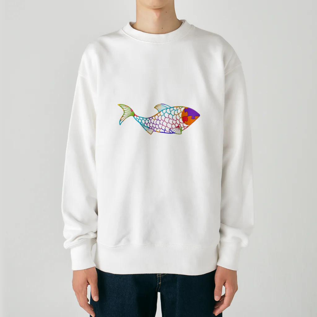 mumusの魚　jigsaw pals Heavyweight Crew Neck Sweatshirt