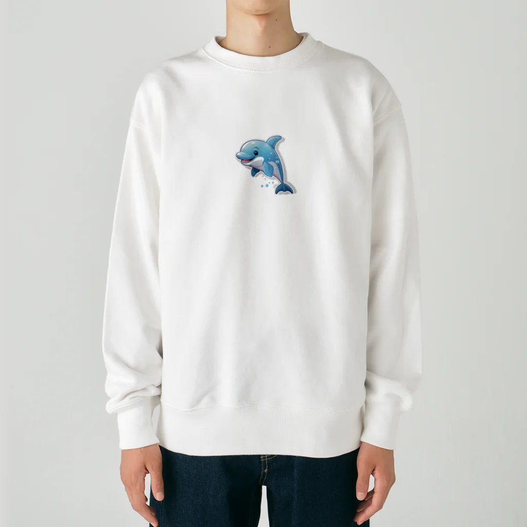 ワクワクセレブレイトのイルカくん Heavyweight Crew Neck Sweatshirt