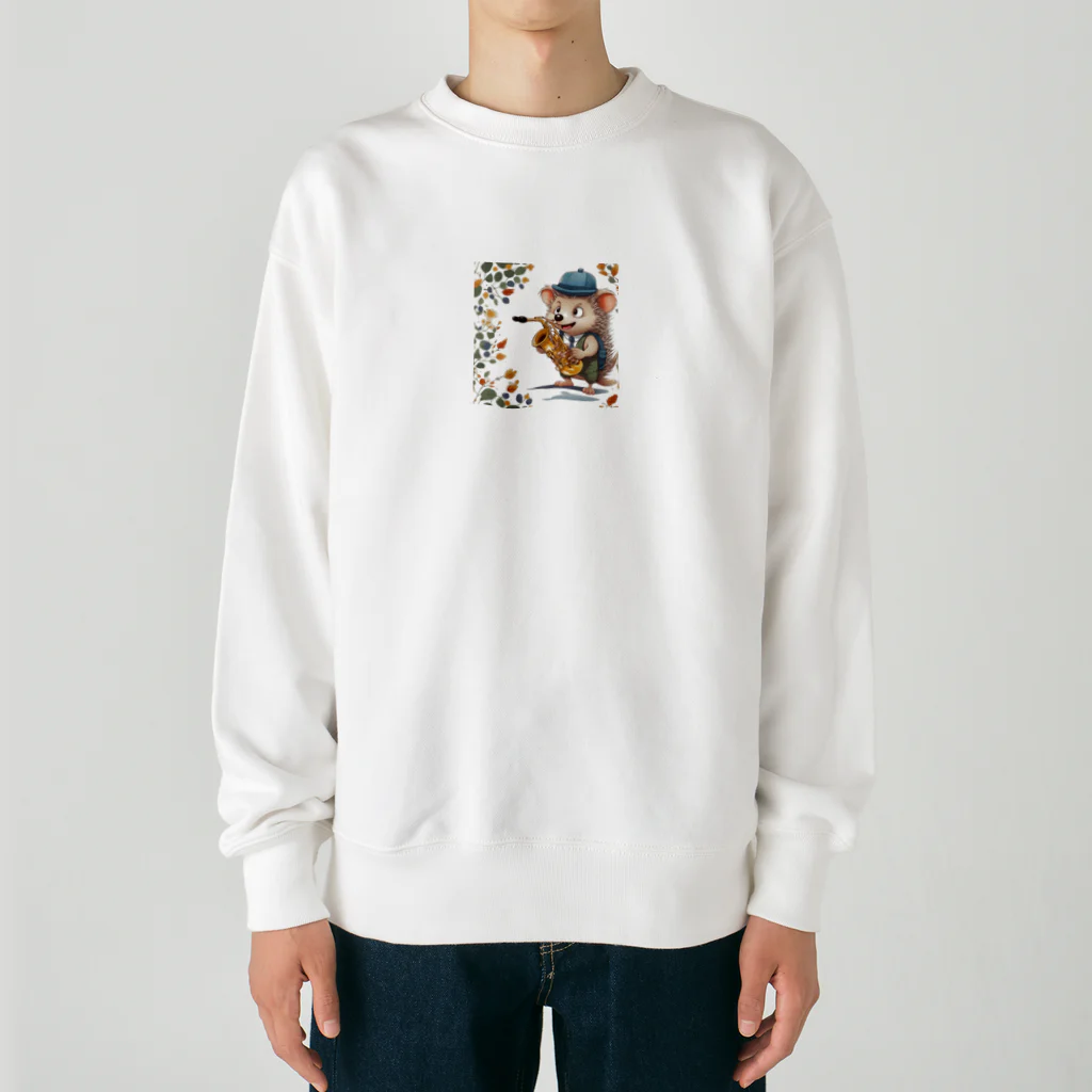 moriugのサックスハリネズミ Heavyweight Crew Neck Sweatshirt