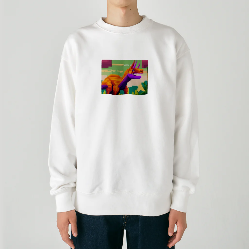 iikyanの恐竜㉓ Heavyweight Crew Neck Sweatshirt