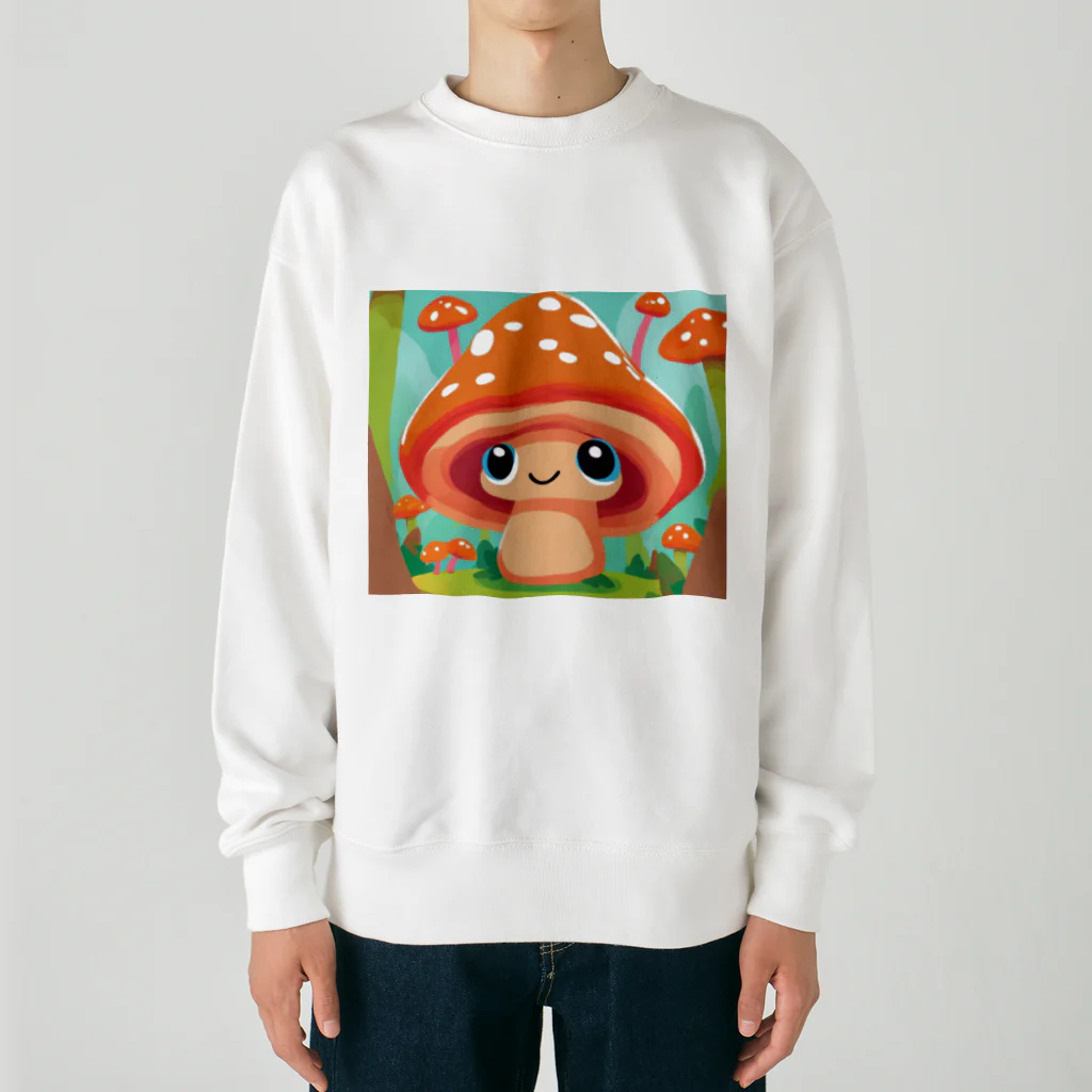 fukuzahのキノコちゃん Heavyweight Crew Neck Sweatshirt