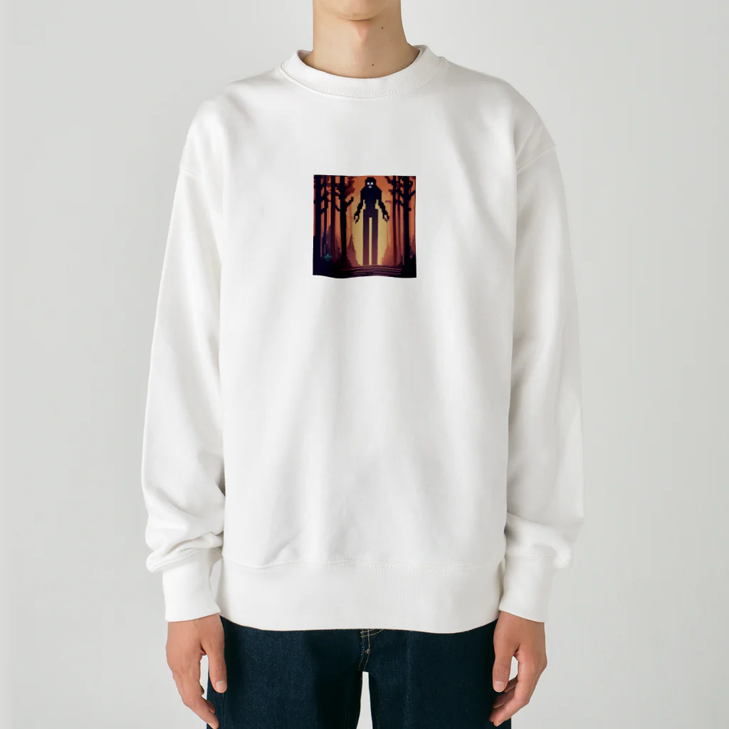 umakoiの木のようなお化けの影のドット絵 Heavyweight Crew Neck Sweatshirt