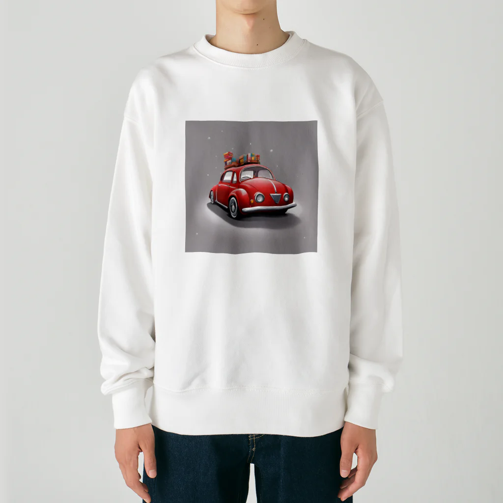 まひる3のあかい車グッツ Heavyweight Crew Neck Sweatshirt