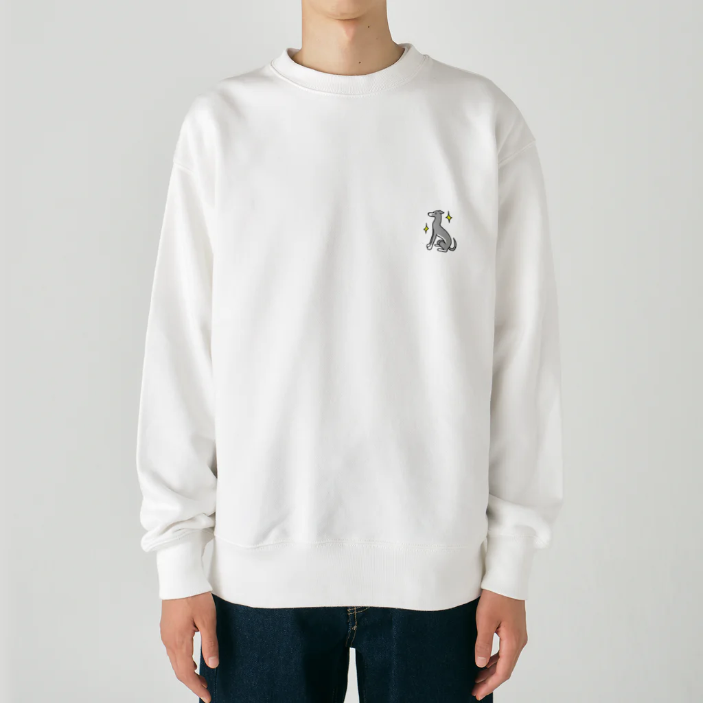 Cute mascot dogsのItalian Greyhound. Heavyweight Crew Neck Sweatshirt