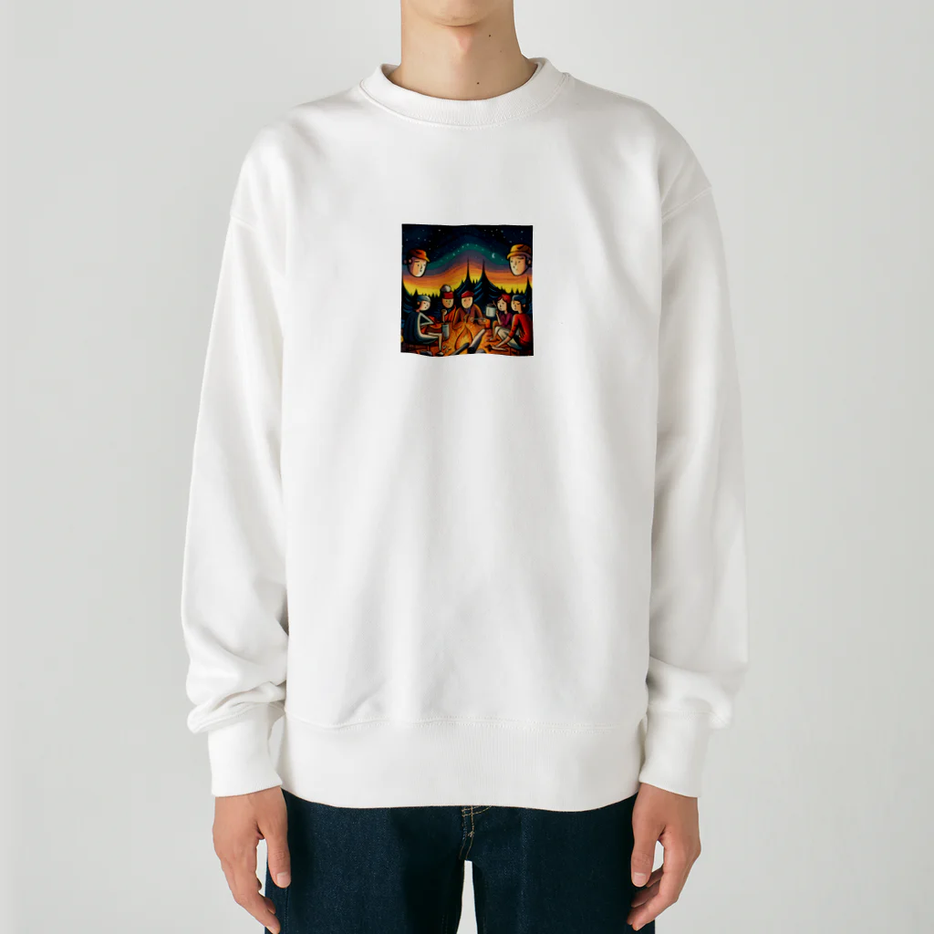 mudouの焚火を囲んで和む Heavyweight Crew Neck Sweatshirt