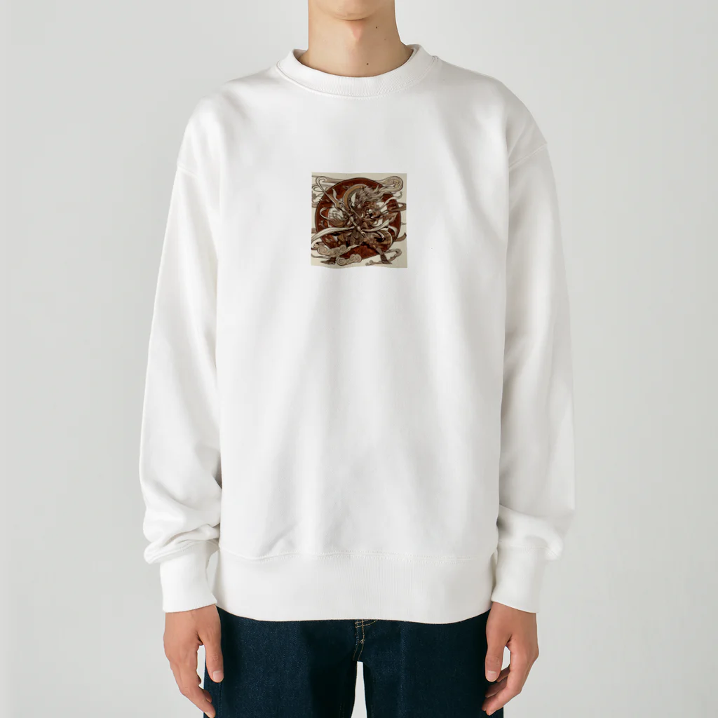 Delfinaイラストの風神様 Heavyweight Crew Neck Sweatshirt