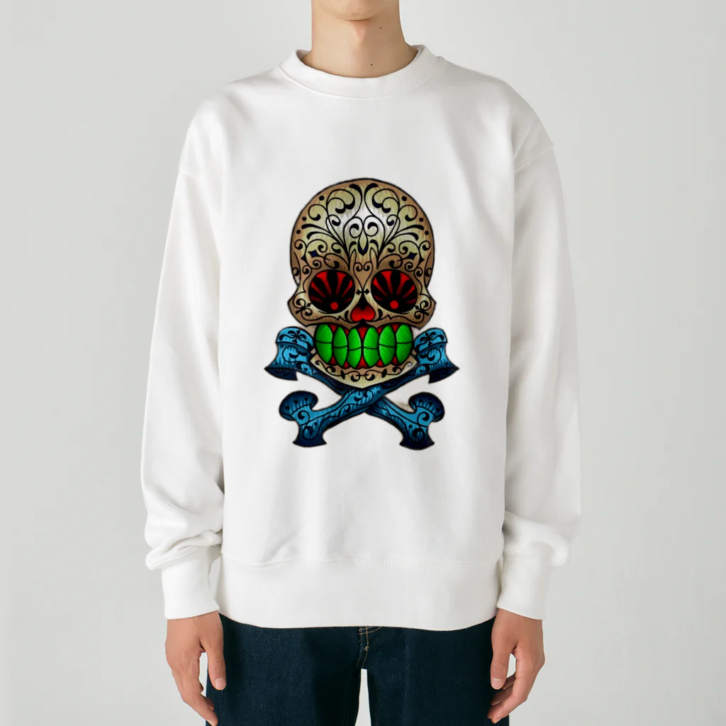 Hinakagoのメキシカンスカル Heavyweight Crew Neck Sweatshirt