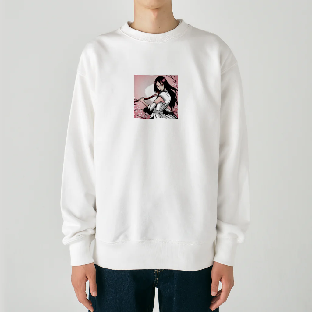 maco9486の女戦士 Heavyweight Crew Neck Sweatshirt