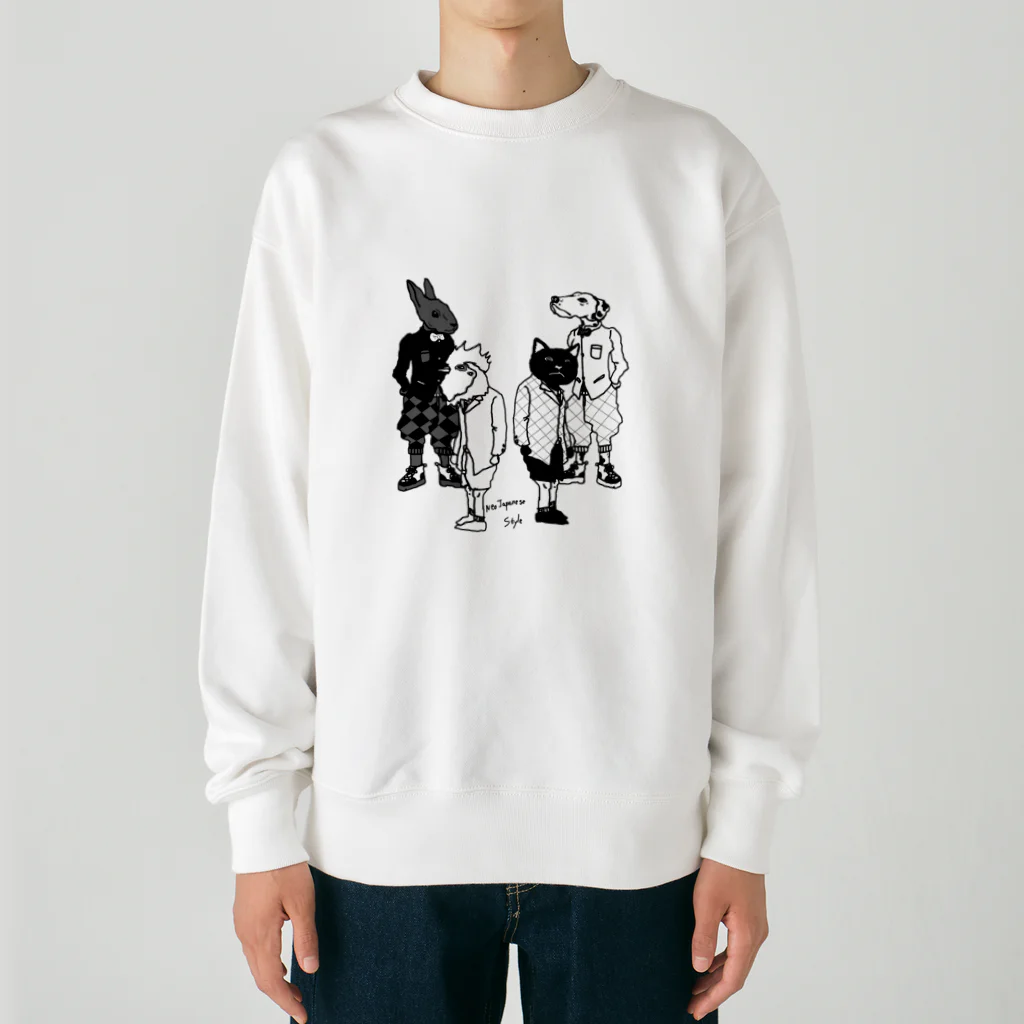 NEOJAPANESESTYLE                               のanimals Heavyweight Crew Neck Sweatshirt