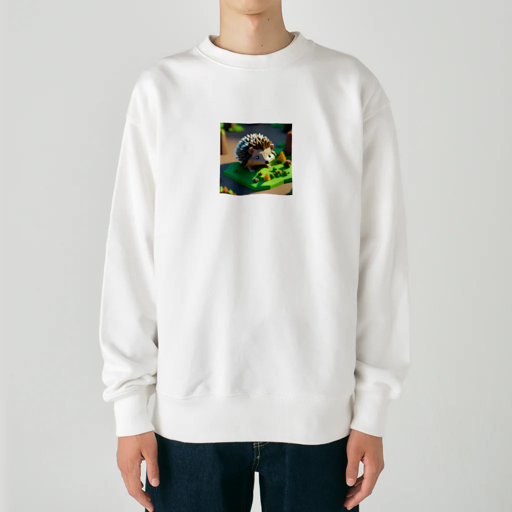 himatoroのマイクラ的なハリネズミ Heavyweight Crew Neck Sweatshirt