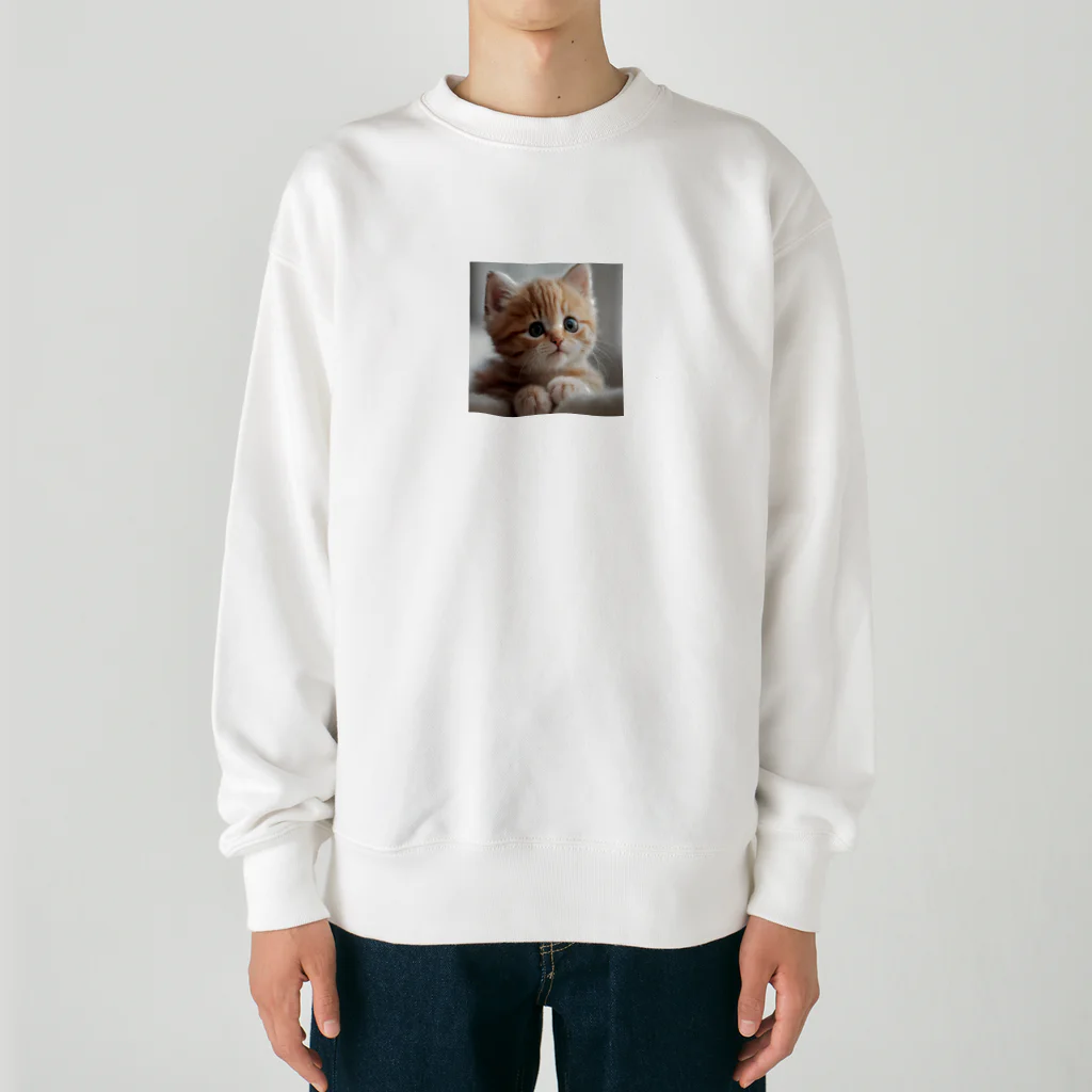 SaSuKeの癒される猫のイラスト Heavyweight Crew Neck Sweatshirt