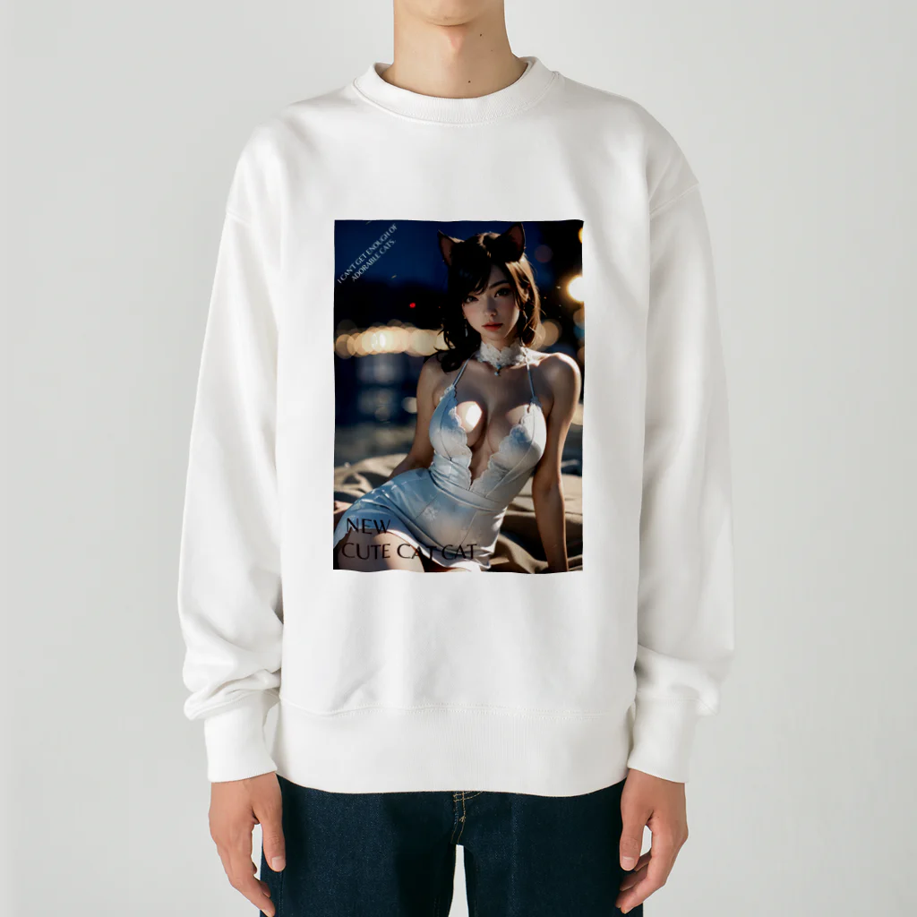 かわいいzakkaのCUTE猫耳天使シリーズ１４ Heavyweight Crew Neck Sweatshirt