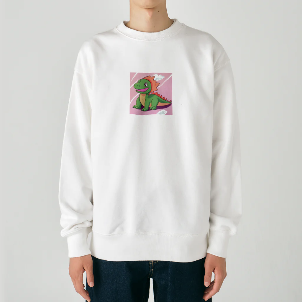 かわいいグッズのかわいい恐竜のグッズ Heavyweight Crew Neck Sweatshirt