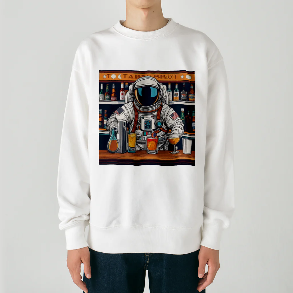 宇宙開発デザイン科の宇宙飛行士のバーテンダー Heavyweight Crew Neck Sweatshirt