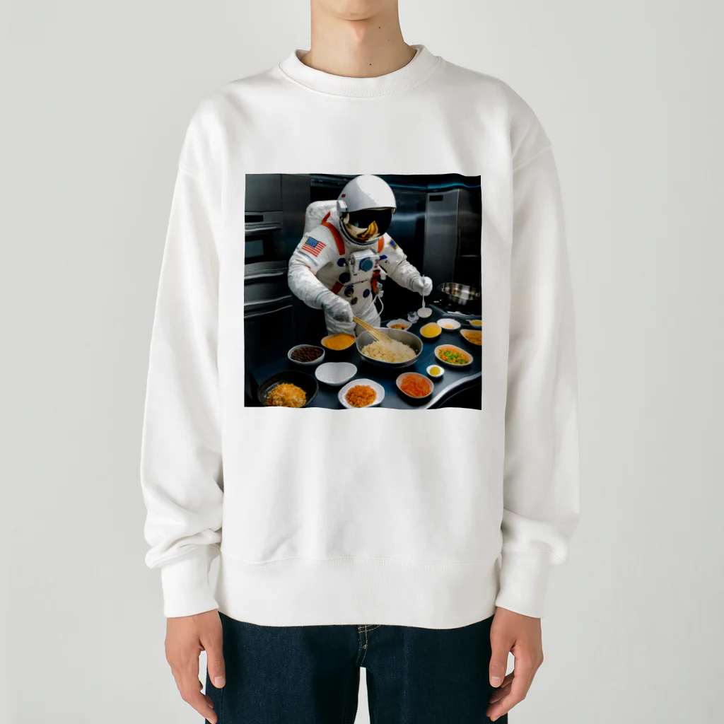 宇宙開発デザイン科のスペースクッキング炒飯編 Heavyweight Crew Neck Sweatshirt