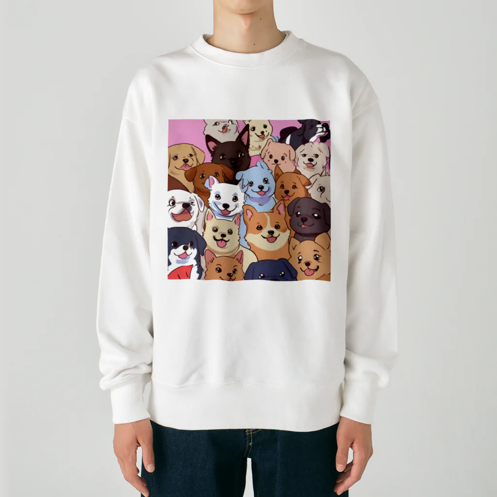 デイリーニューアイテムストアの癒しのわんちゃん Heavyweight Crew Neck Sweatshirt