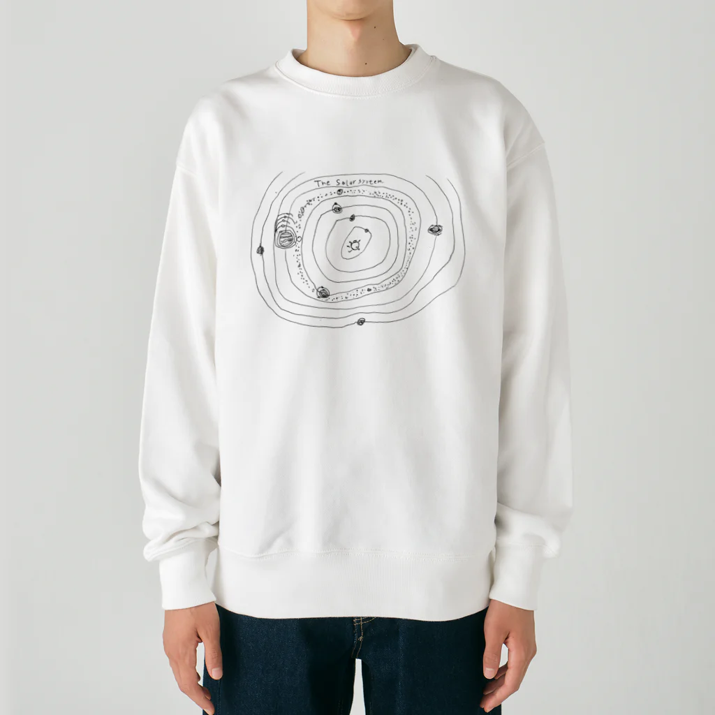 小学生イラストレーターによるグッズやさん「コチャメデ」のThe Solor System Heavyweight Crew Neck Sweatshirt