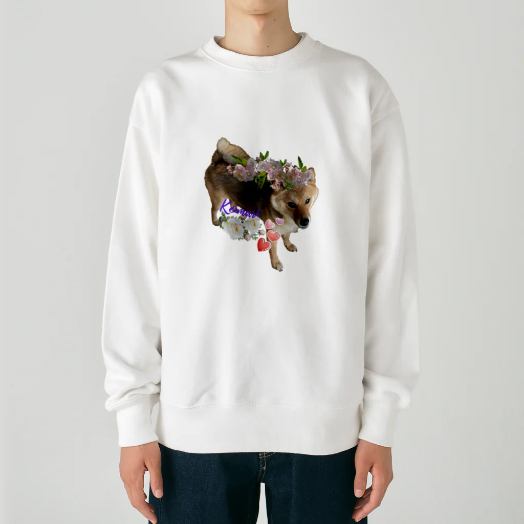 panchanphotoanimalsの豆柴こまりシリーズグッズ Heavyweight Crew Neck Sweatshirt