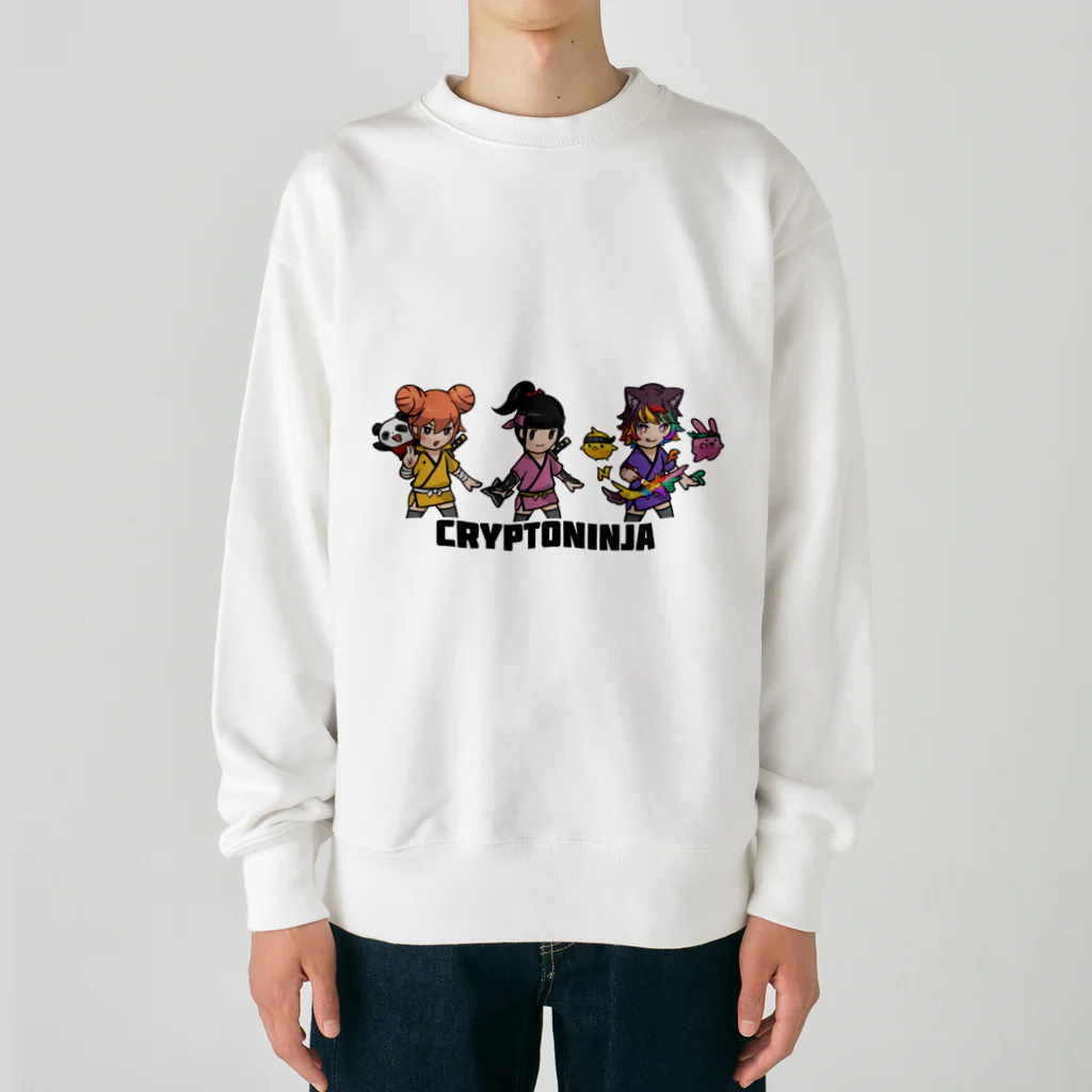 みたらし団子のふたたまちゃんのクリプトニンジャ Heavyweight Crew Neck Sweatshirt