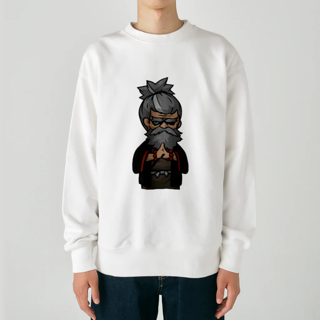 みたらし団子のふたたまちゃんの岩爺（がんじい） Heavyweight Crew Neck Sweatshirt