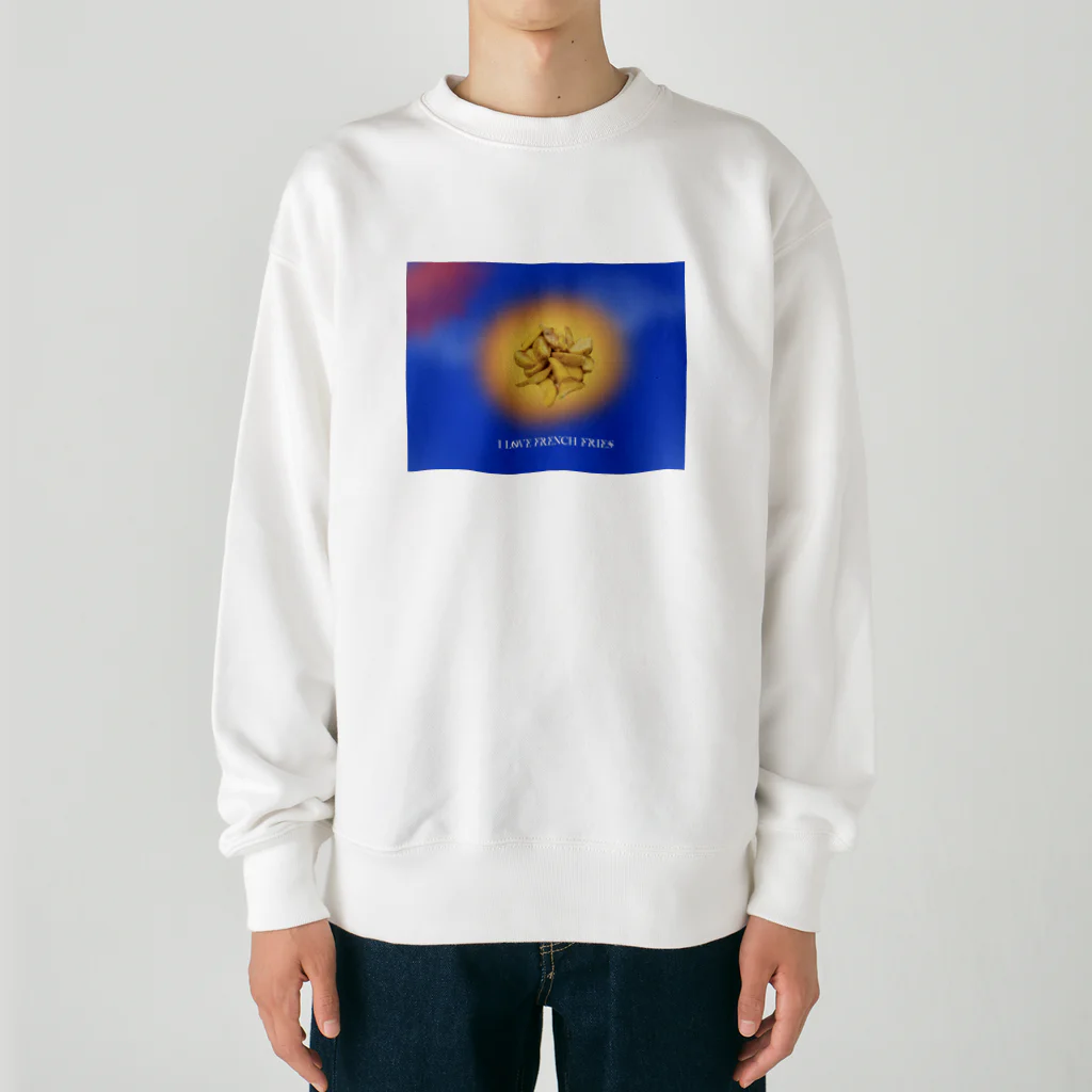 i love frenchfriesのluv it Heavyweight Crew Neck Sweatshirt