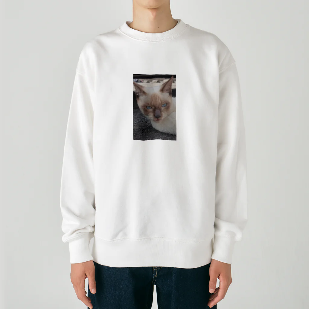 Makoto_Kawano Designの悪そうなのにカワイイ猫ちゃん Heavyweight Crew Neck Sweatshirt