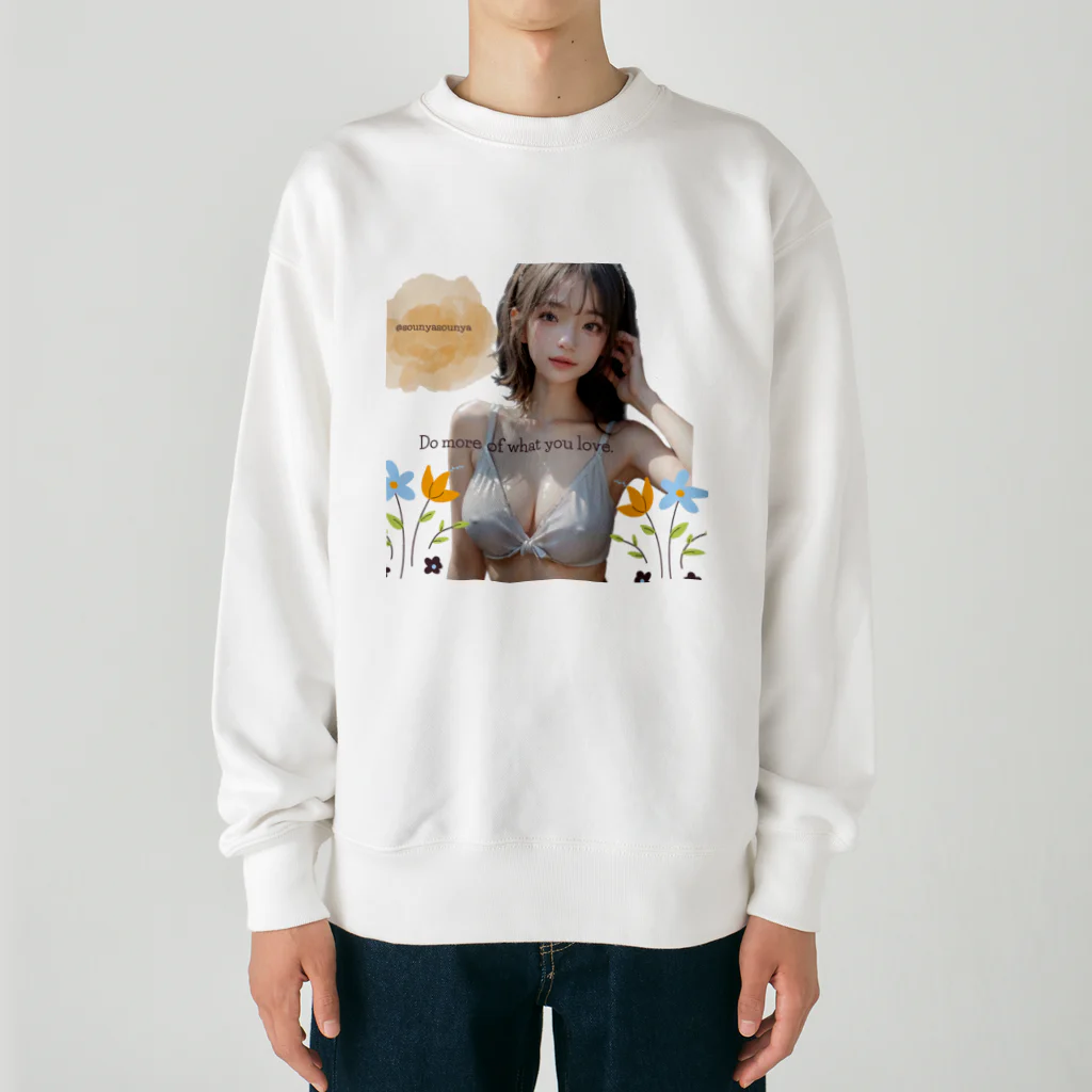 sounya sounyaの美女 図鑑（はあっ） Heavyweight Crew Neck Sweatshirt