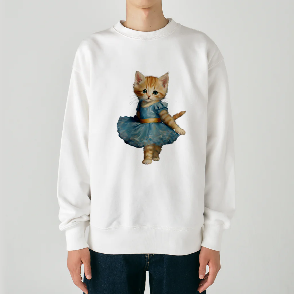 ハッピー・ディライト・ストアのバレリーナの子猫 Heavyweight Crew Neck Sweatshirt