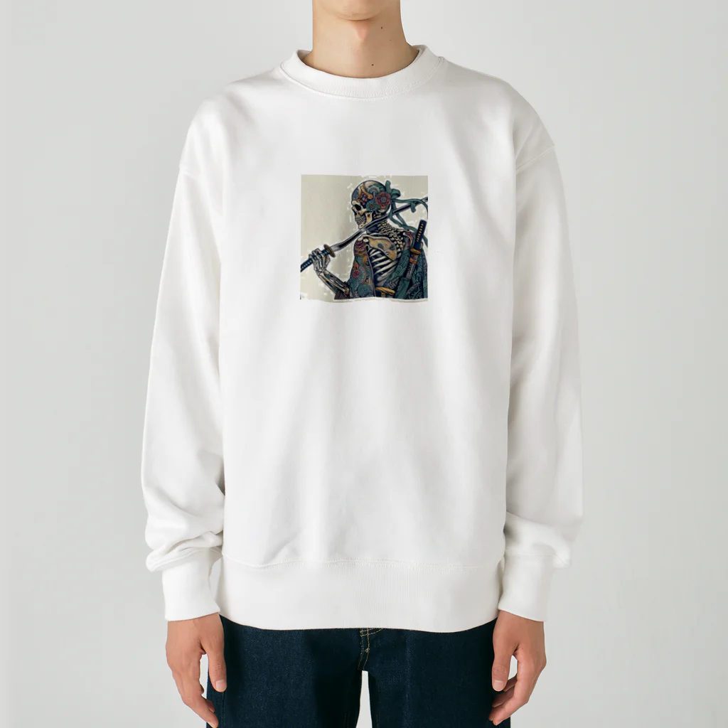 yukikinoの侍ドクロ Heavyweight Crew Neck Sweatshirt