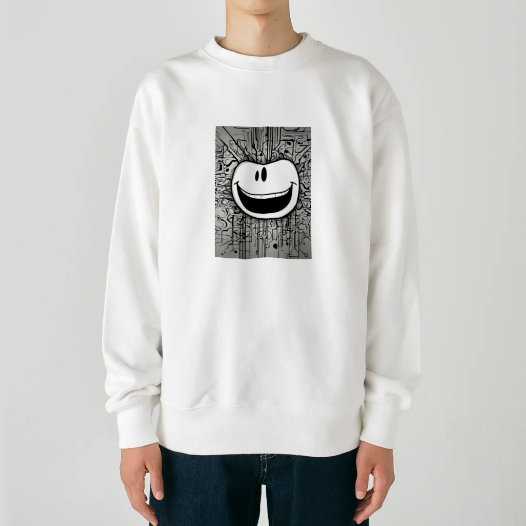 キャプテンの今日も元気にスマイルくん Heavyweight Crew Neck Sweatshirt