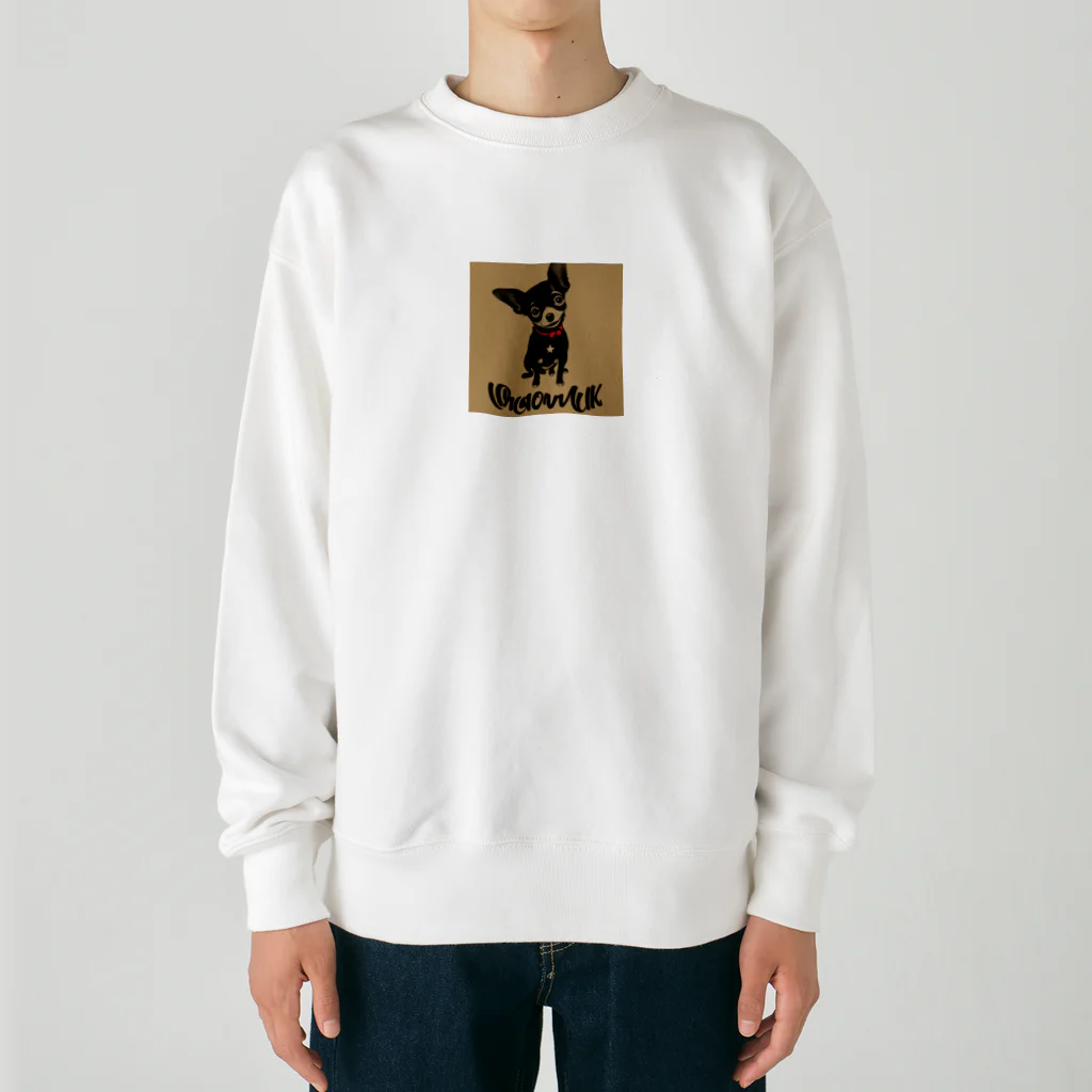 チワワ愛好家ショップのシンプルスタイルのチワワ Heavyweight Crew Neck Sweatshirt