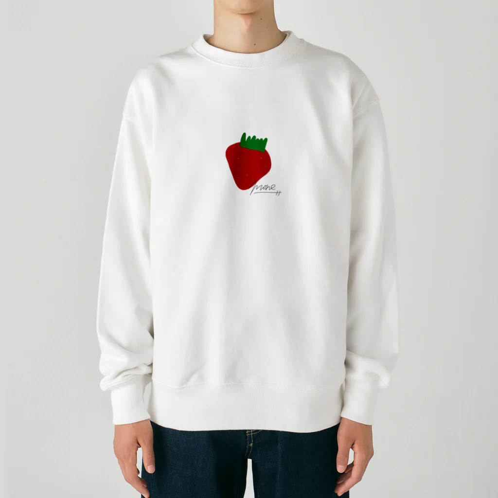 世界のモネのイチゴちん Heavyweight Crew Neck Sweatshirt