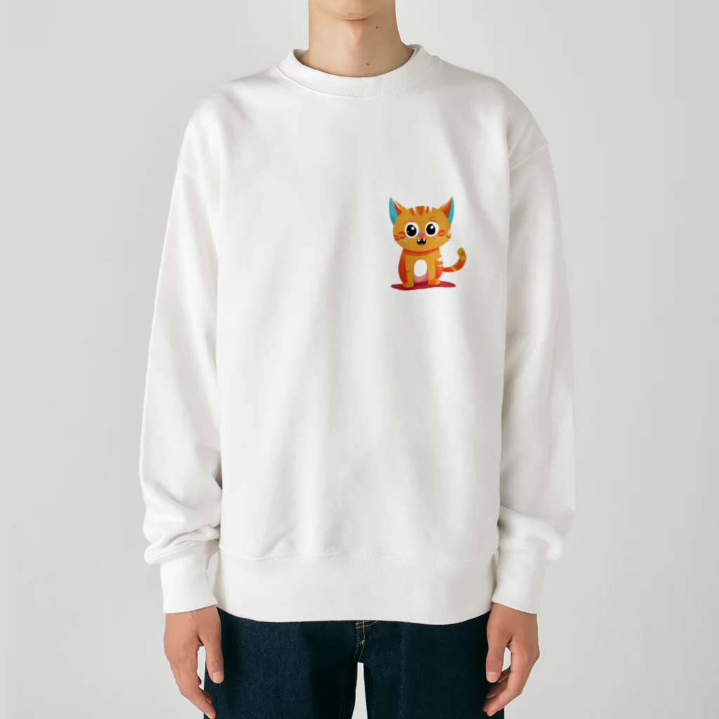 じゅんじゅんのかわ猫(*ΦωΦ*) Heavyweight Crew Neck Sweatshirt