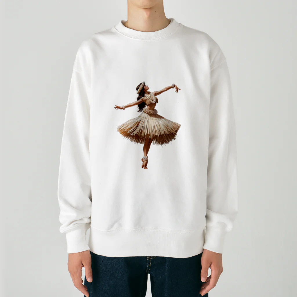 BEOQUのフラを踊る女性 Heavyweight Crew Neck Sweatshirt