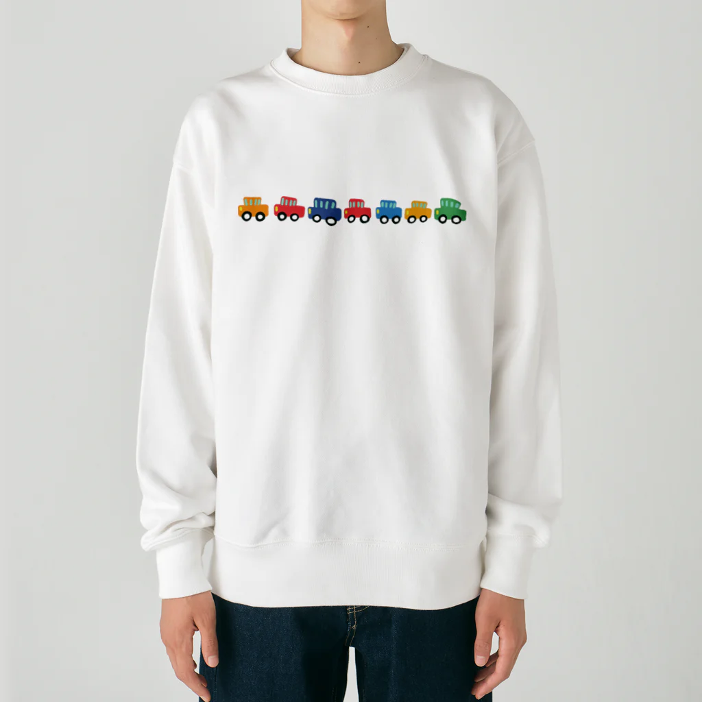 世界の菅野の車大好きCAR CAR CAR Heavyweight Crew Neck Sweatshirt