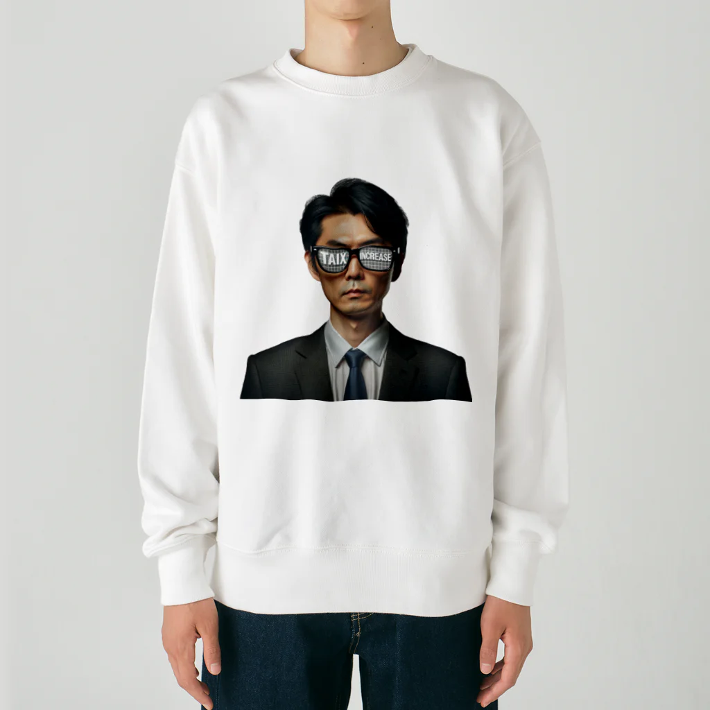 万年素人ショップの増税眼鏡 Heavyweight Crew Neck Sweatshirt