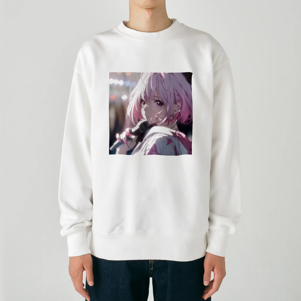 ぶーたんのステージ上の歌姫の輝き Heavyweight Crew Neck Sweatshirt