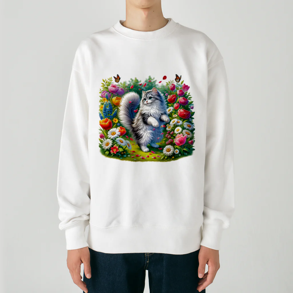 Nekonan Itemsの花園のプリンセスキャット Heavyweight Crew Neck Sweatshirt