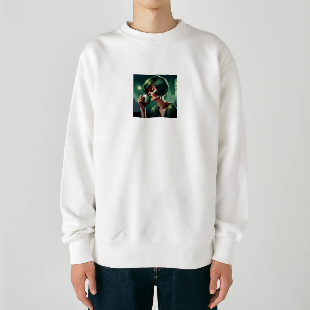 kumateruのクールビューティーグリーン Heavyweight Crew Neck Sweatshirt