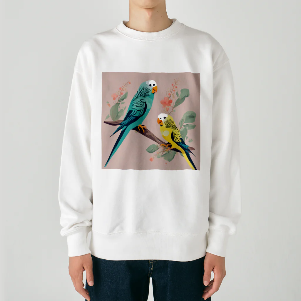 pinetreeのインコ１ Heavyweight Crew Neck Sweatshirt