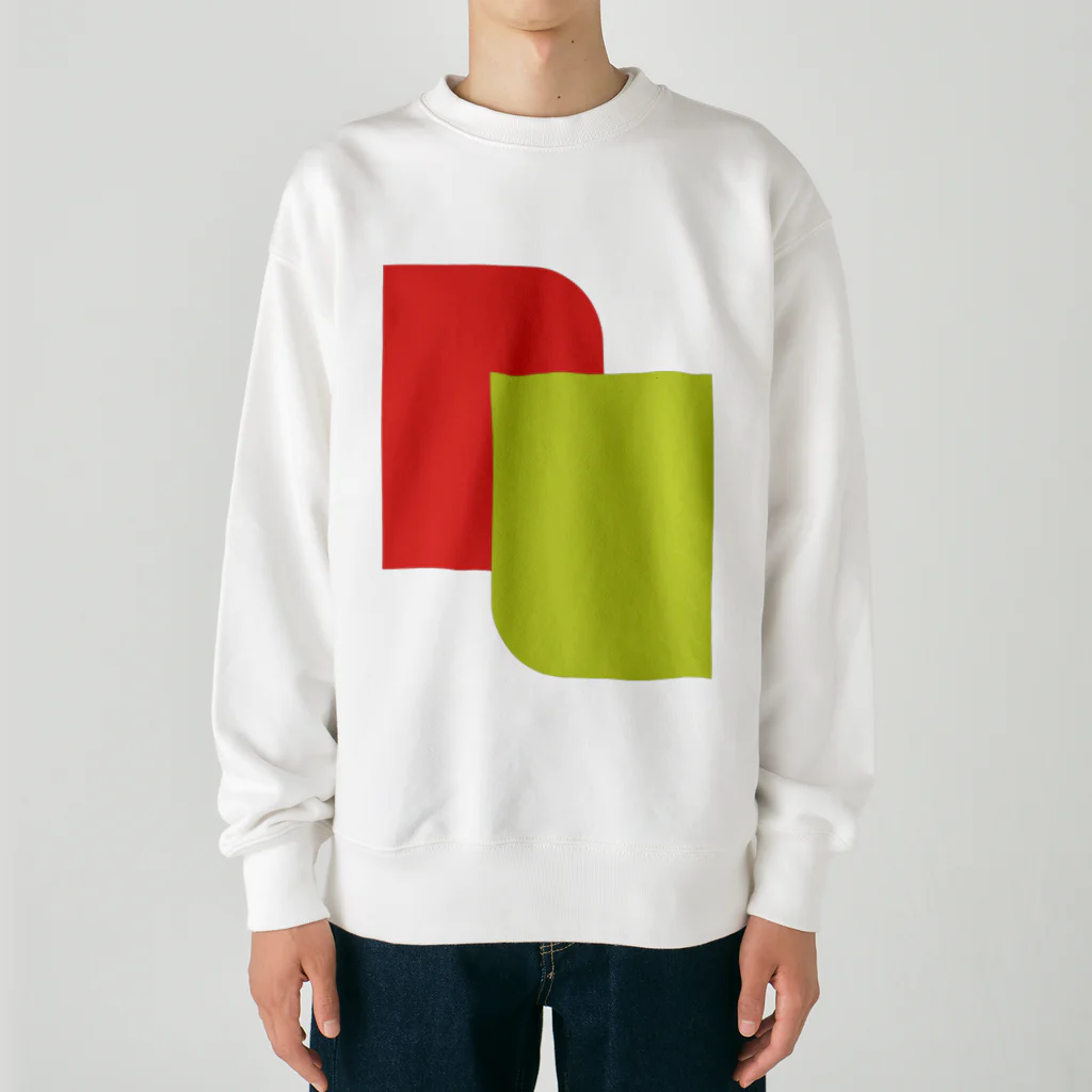 minimaltのミニマリズムデザインな気分　モダン赤と黄 Heavyweight Crew Neck Sweatshirt