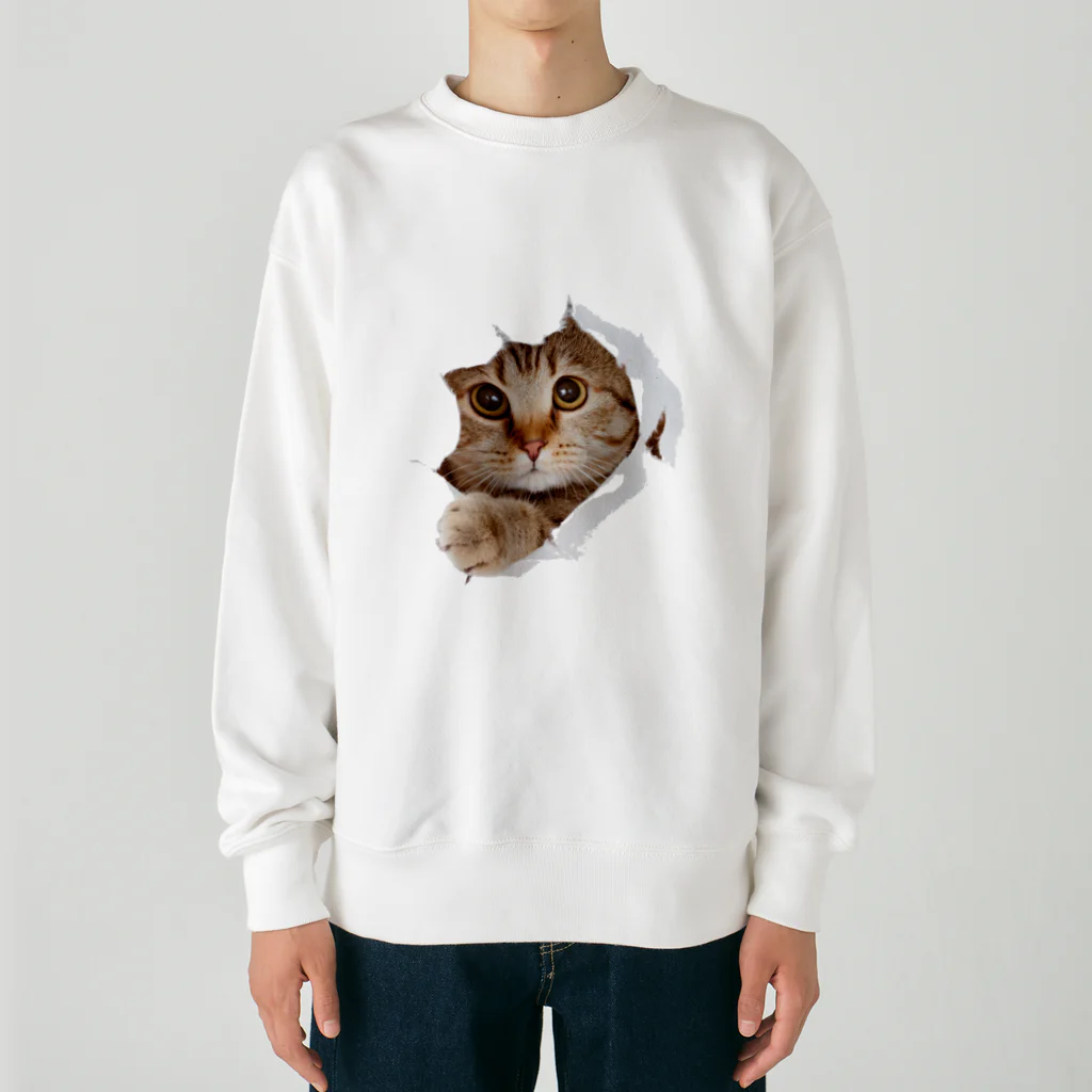 Ryo007の可愛い猫グッズ Heavyweight Crew Neck Sweatshirt