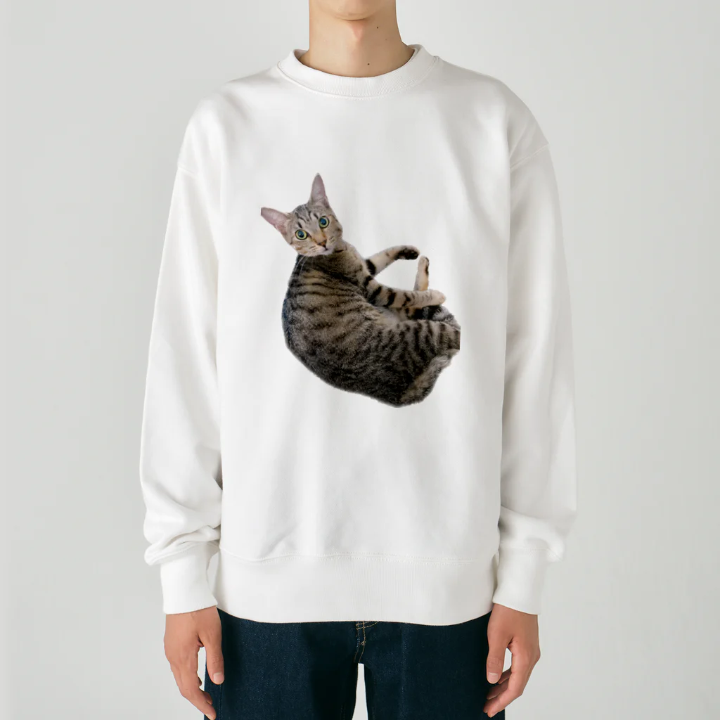 Emma y Linusのエマ　キジトラ　猫 Heavyweight Crew Neck Sweatshirt