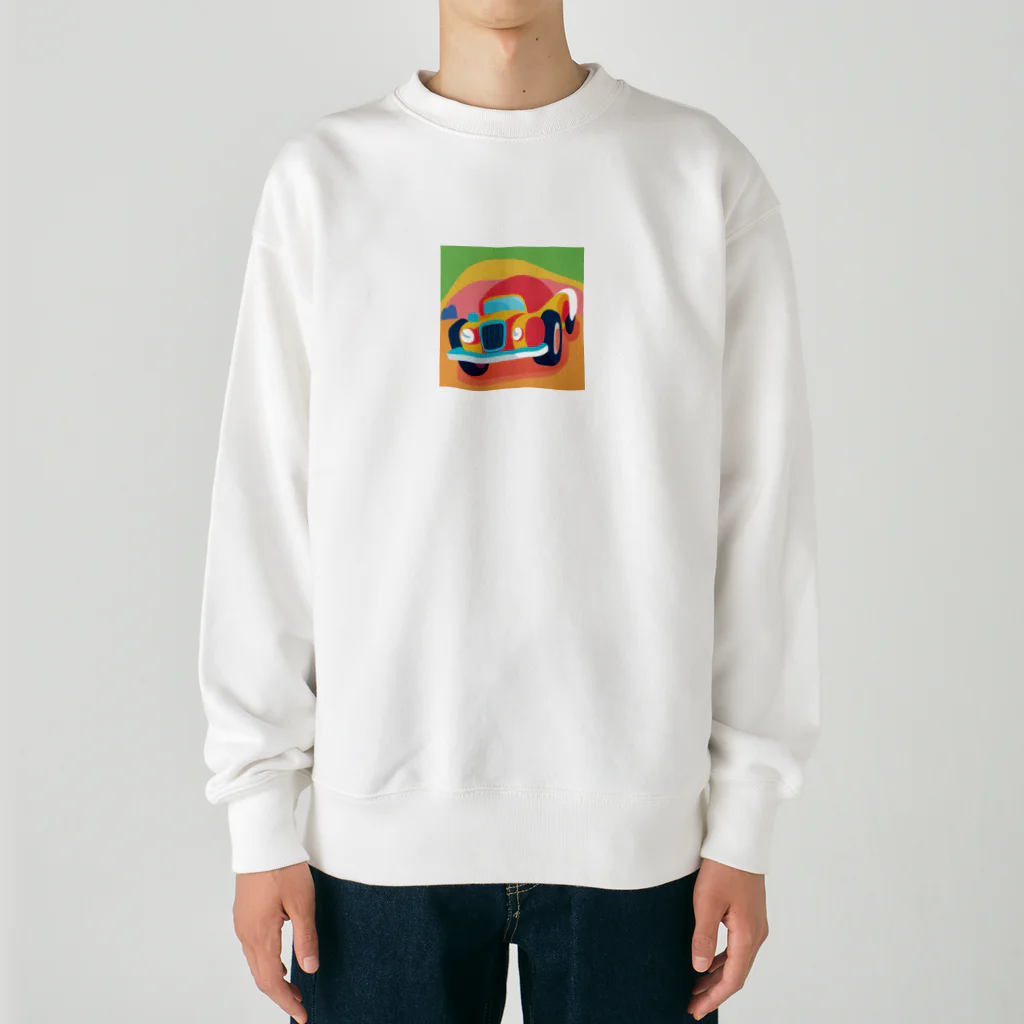 nekobu0323のポップな車 Heavyweight Crew Neck Sweatshirt