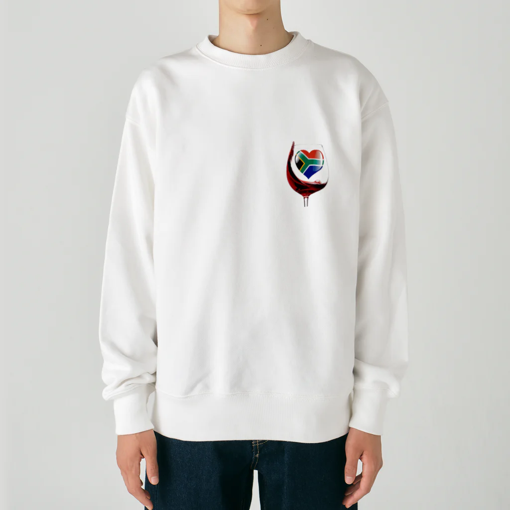 WINE 4 ALLの国旗とグラス：南アフリカ（衣類） Heavyweight Crew Neck Sweatshirt